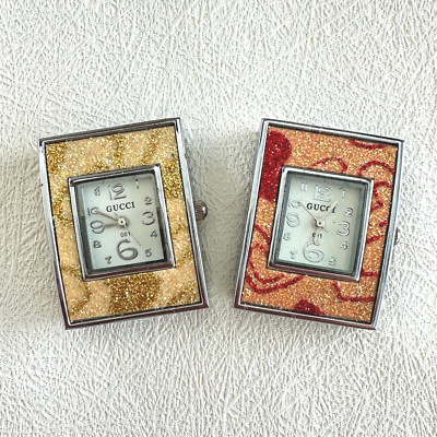 Lot of 2 Vintage Gucci Style Watches for Parts or Repair - No Straps