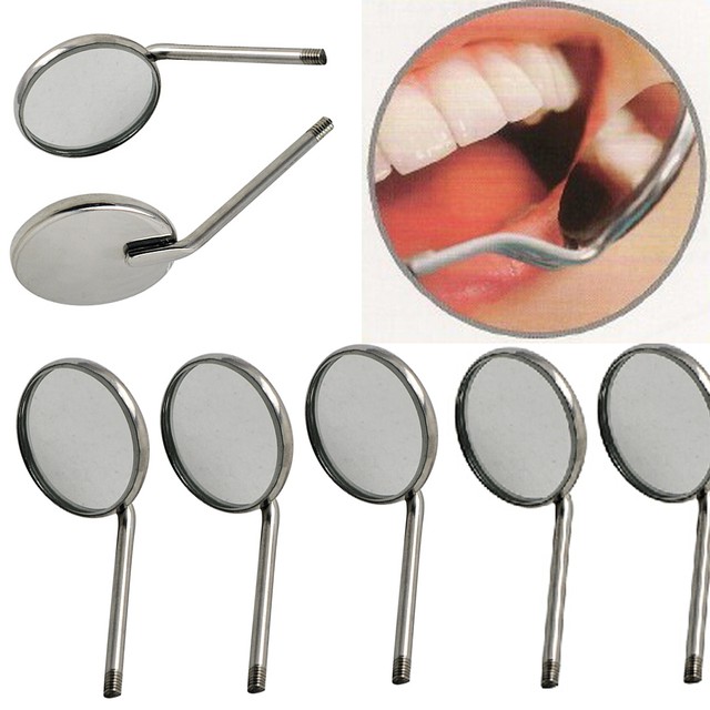 5PCS/Bag Dental Dentist Safty Teeth Mirror Plain Size 20mm Surgical
