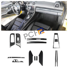 Carbon Fiber Look Interior Full Set 18pcs Trim For Porsche 981 Boxster 2013-2015