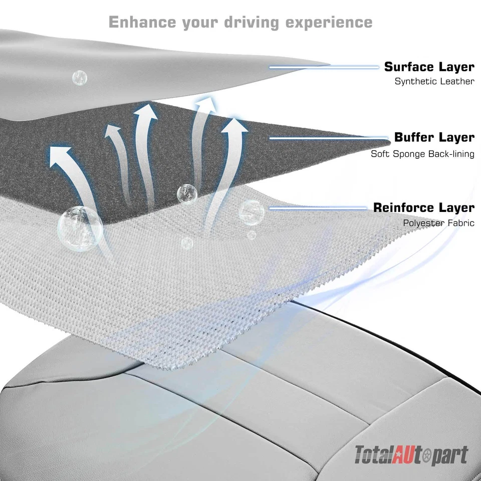Capa inferior do assento para Chevrolet C2500 Suburban C3500 1995-1999 Tahoe dianteira esquerda - Imagem 4 de 4