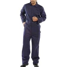 Image of Beeswift Click Boilersuit Cotton Drill Navy Blue 36 CDBSN36