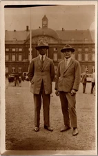 Postcard Real Photo RPPC Distinguished Men in Suits and Hats European Unposted