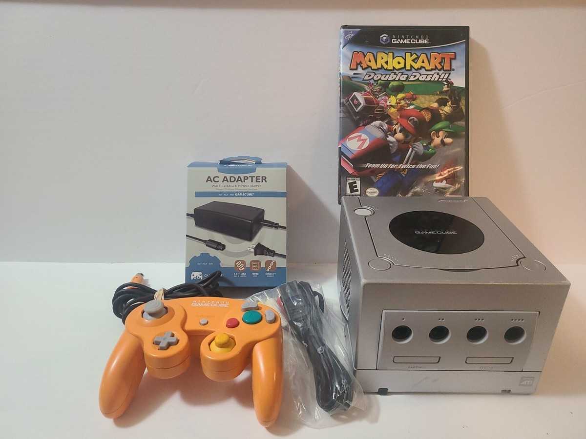 Silver Nintendo GameCube Console System OEM Spice Orange