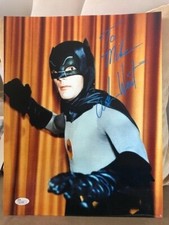 ADAM WEST HAND SIGNED 11x14 PHOTO      AMAZING POSE AS BATMAN     TO MIKE    JSA