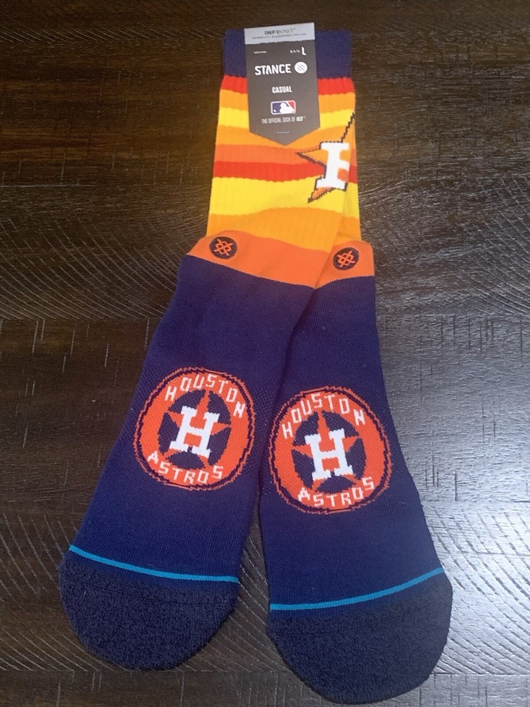 MLB HOUSTON ASTROS Socks Stance Baseball Socks Sz Large 9-13