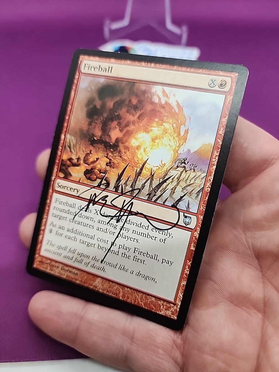 MTG Fireball Darksteel Artist Signed David Dorman Rare Signature