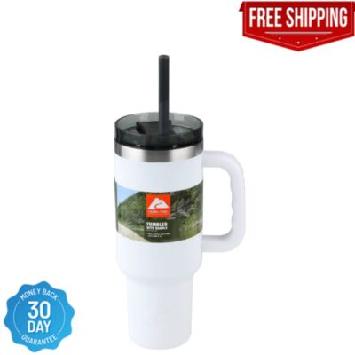 Ozark Trail Vacuum Insulated Stainless Steel Tumbler White 40 oz