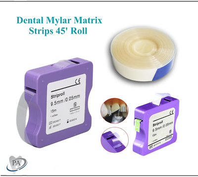Bandes Matrix Dentaires Mylar Rouleau De Bandes Matrice Dentaire Mylar 45 Pieds - Sky Choice - Pour Laboratoire Dentaire Bandes Dentaires Usa - Foto 9