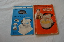 Lot of 2 Sunbeam Deluxe Automatic Mix Master Instruction and Recipe Book