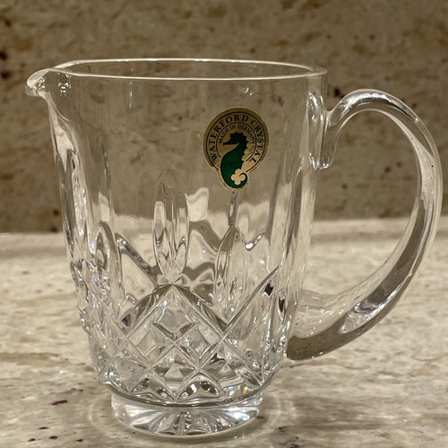 Waterford Crystal Lismore Creamer Open Sugar Bowl Signed with Stickers Vert Even - Picture 6 of 9