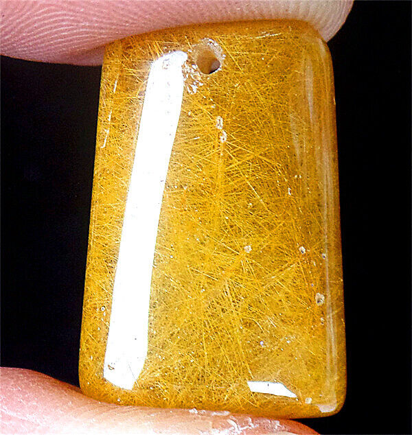 宝石の睡蓮 CMR 319/361 M 21x14x7mm Natural Gold Rutilated Quartz Crystals Trapezoid