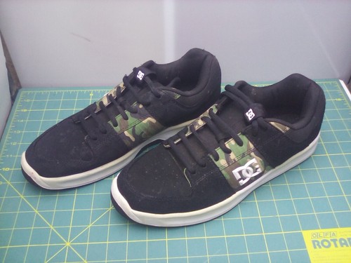 DC Shoe Co. USA Lynx Zero Skate Shoes Men's 13 Black & Camo Skateboard Sneakers