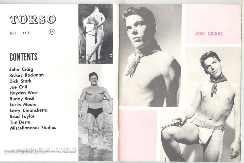 Torso V1#1 Premiere Issue 1964 Joe Cali 7p, Richie Rockman, Gay Pinup Magazine - Image 2 of 4