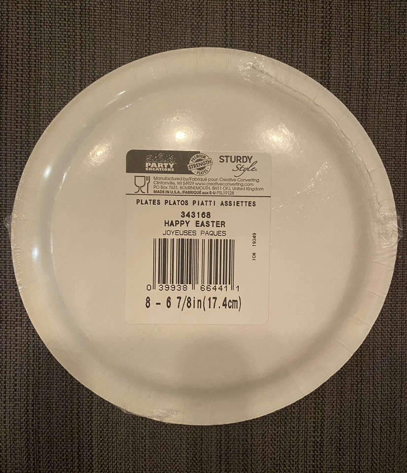 Lot Of 4 Easter Bunny 6 7/8 Inch Paper Plates 8 Pack Easter Plates 32 Plates - Image 3 of 3