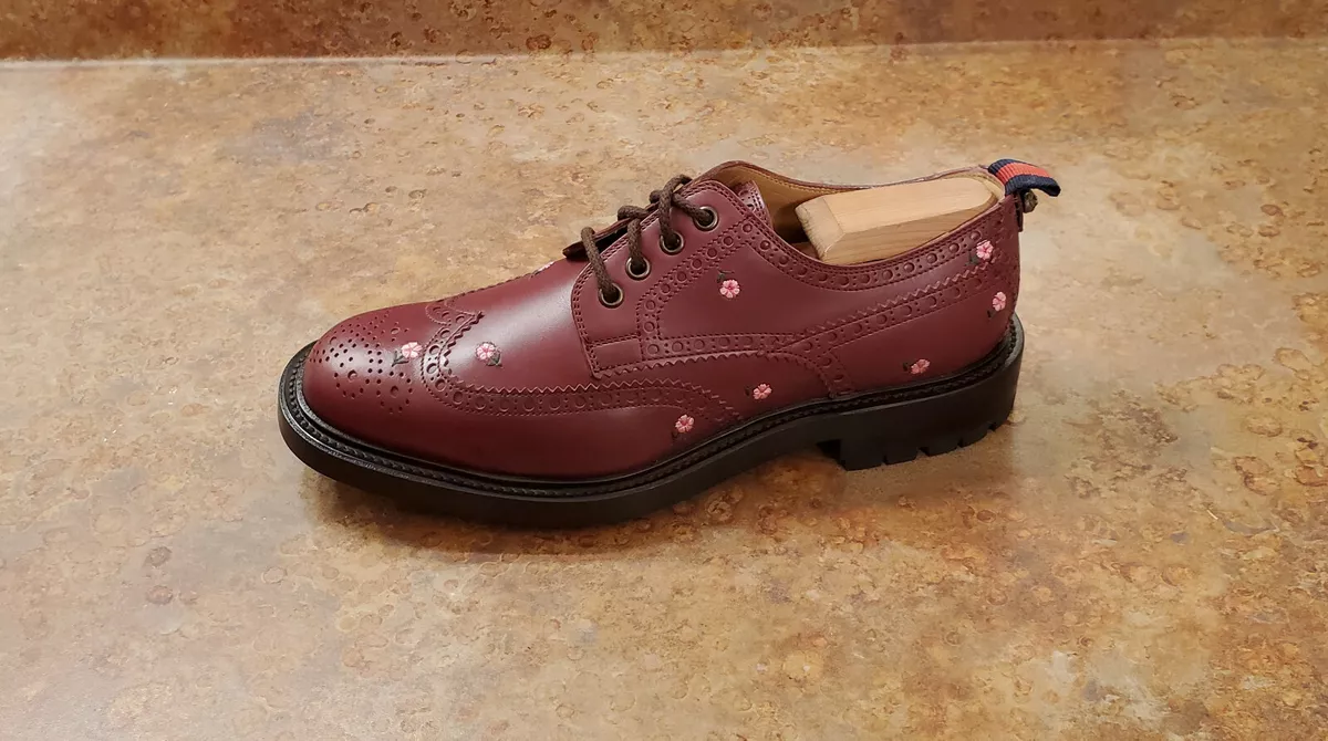 Embroidered brogues best sale