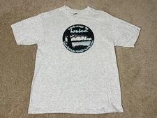 Vintage Oneita T-Shirt Mens XL Power Pro Single Preshrunk Stitch USA IACLEA Gray