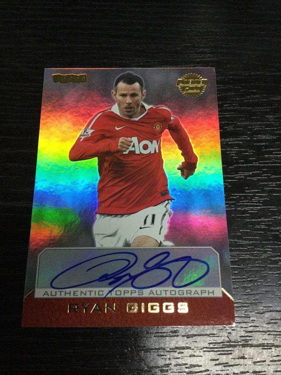Topps Premier Gold RYAN GIGGS On card AUTO AUTOGRAPH /105