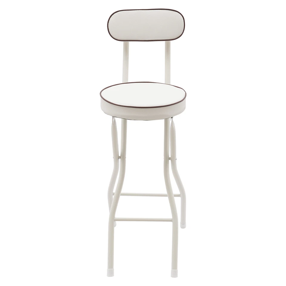 Bar Stool Folding Padded Seat Pu Cushion Barstool For Indoor Restaurant Cafe - Image 4 of 4