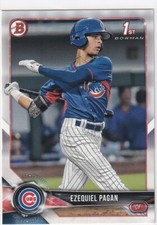 2018 BOWMAN 1ST RC EZEQUIEL PAGAN CHICAGO CUBS FIRST ROOKIE (QTY) S4445