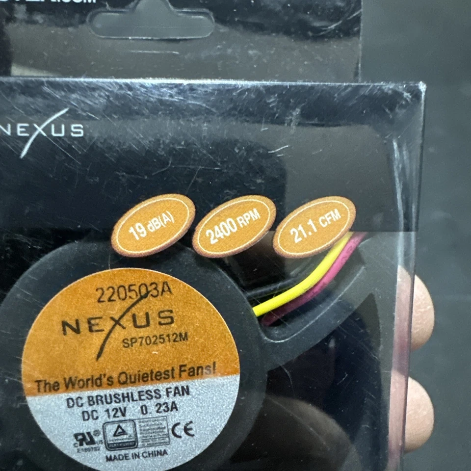 Nexus 70mm Real Silent Case Fan 220503A SP702512M DC Brushless Fan (c11) - Image 2 of 4