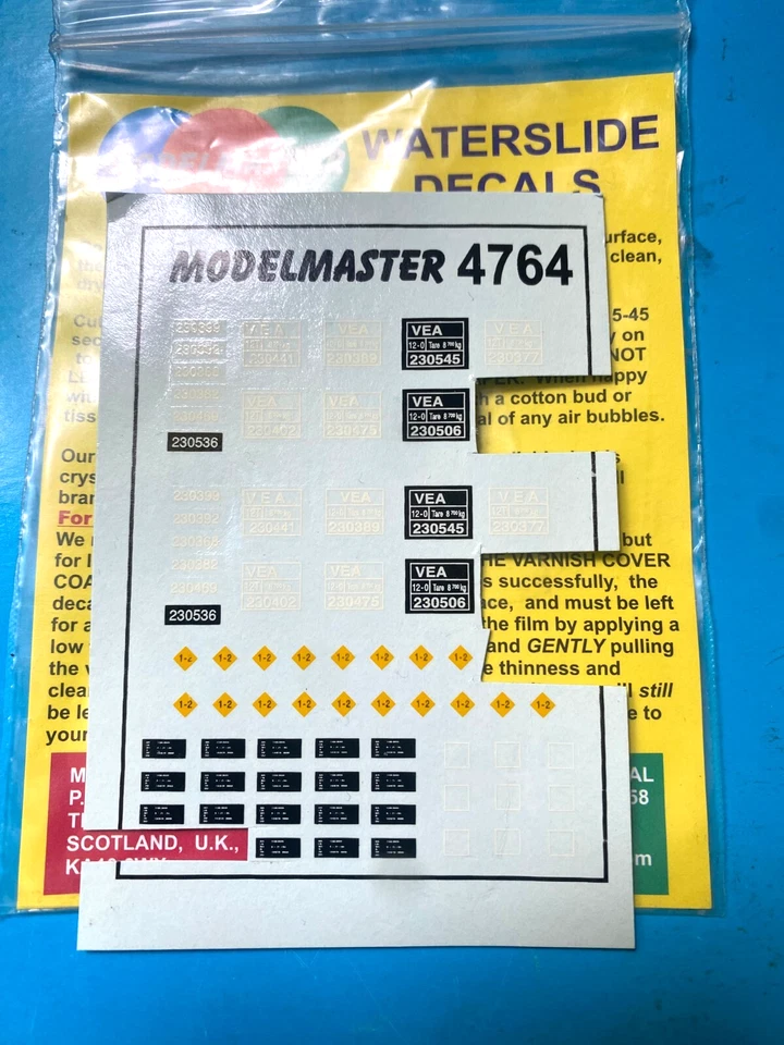 MODELMASTER 4764 BR Vanwide VEA Wagon Decals - 4mm OO Gauge - Image 2 of 2
