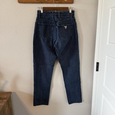 Vintage GUESS High-Waisted Navy Blue Denim Jeans Women  s Size 26x28