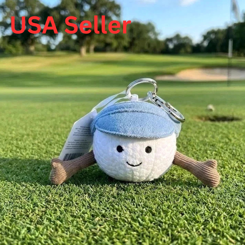 Jellycat Amuseables Golf Ball Bag Charm - Sports Keychain BNWT