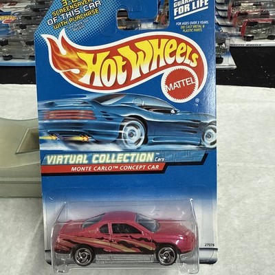 2000 Hot Wheels #109 Virtual Collection Cars MONTE CARLO CONCEPT CAR Pink w/SBSp