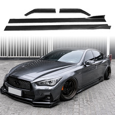 For 14-17 18-22 Infiniti Q50 Side Skirts Rear Side Splitter Lip Glossy Black For 14-17 18-22 Infiniti Q50 Side Skirts Rear Side Splitter Lip Glossy Black