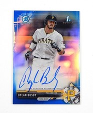 2017 Bowman Chrome Prospect Autographs Blue Refractor Dylan Busby #'d /150
