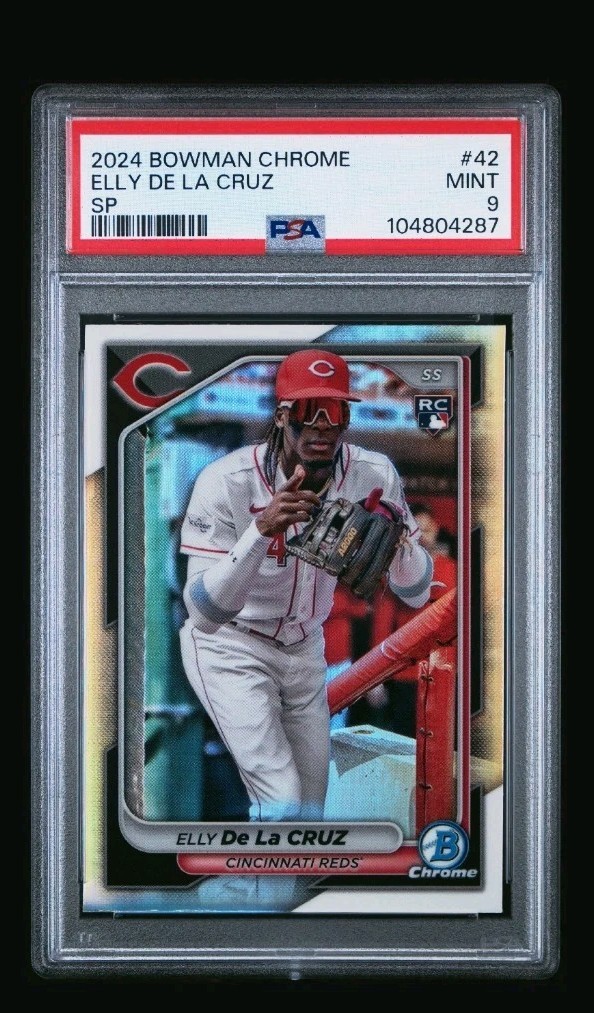 Elly De La Cruz 2024 Bowman Chrome #42 Photo Variation SP RC PSA 9 MINT