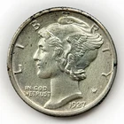 1927 Mercury Dime UNC Details Cleaned Full Split Bands FSB FB BU Silver 10C Coin