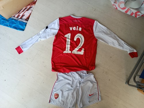 Completo Arsenal nike 2008-09 CALCIO SHIRT M Size TRIKOT #12 Vela - Foto 2 di 3