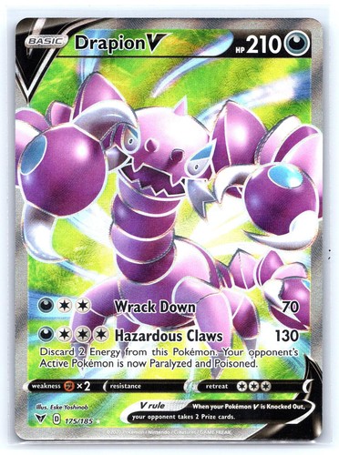 Drapion V 175/185 Ultra Rare Vivid Voltage Pokemon Holo Near Mint