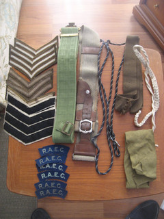 R A E C stripes patches belts tie lanyard