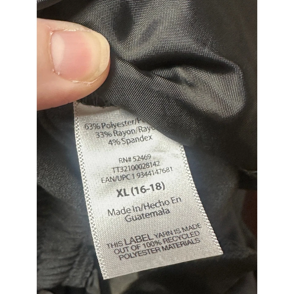 Time and Tru Women's Gray Elastic Waist Pants XL Relaxed Fit Mid Size Business - Image 3 of 4