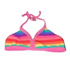 🏖  Girl's M Swimsuit Lot 7/8 Pink Anchor Stripes 2 Pc Swim Suit Bikini Pom New — photo 8