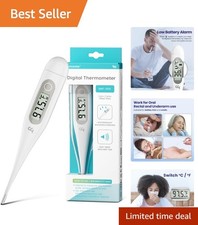 Accurate Digital Thermometer with Fever Alert   3-in-1 Use for Family  Pets