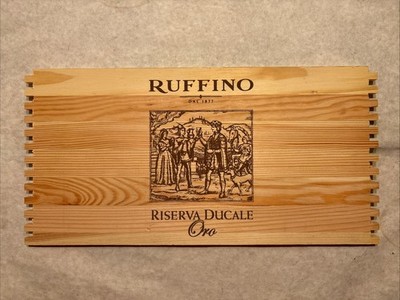 1 Rare Wine Wood Panel Ruffino Riserva Oro Italy Vintage CRATE BOX SIDE 3/26 920