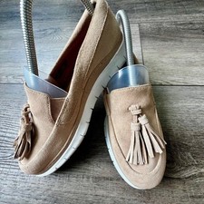 Vionic Quinn Suede Tassle Loafers Office Neutral Orthotic Comfort Shoes