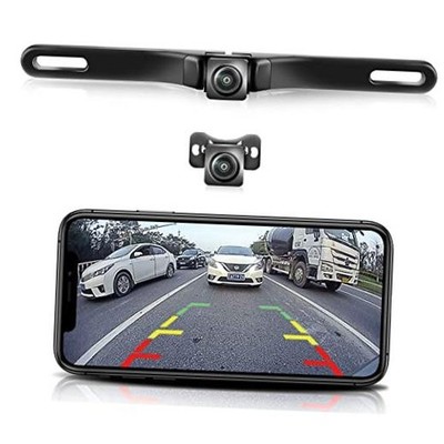 WiFi Car Backup Camera,  5G 720P HD Car License Plate Rear/Front View Reverse