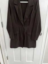 Noel Asmar Executive Lab Coat Size Small Choc...
