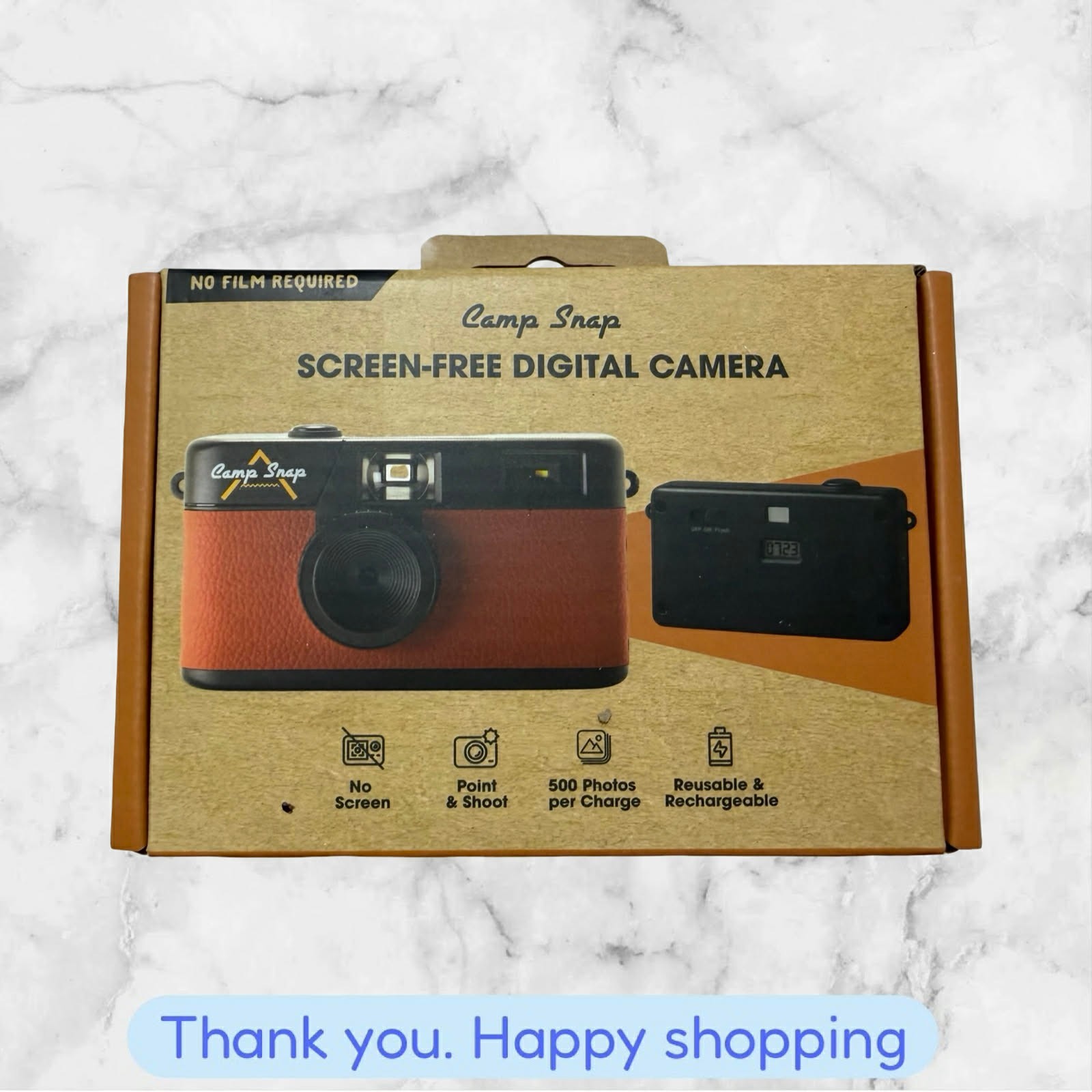 CAMP SNAP Screen-Free Digital Camera No Film Required CHESTNUT BROWN NEW SHIP