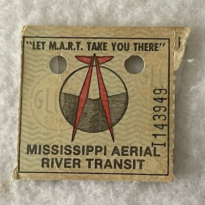 1984 Worlds Fair New Orleans Mart Gondola Mississippi Aerial Transit Ticket Stub
