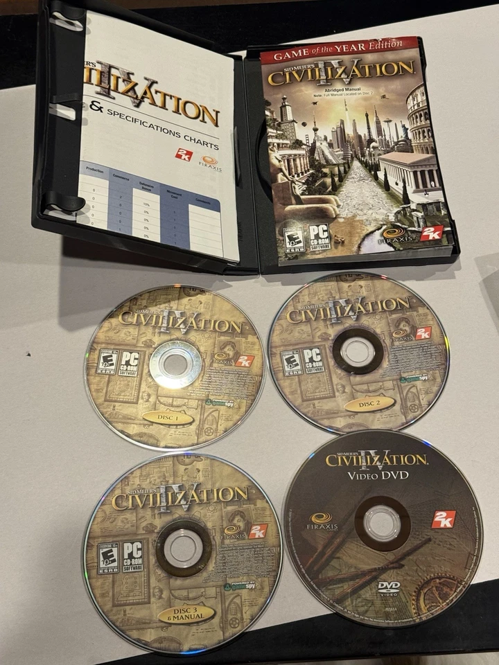 Sid Meier's Civilization IV 4 Game of the Year Edition PC Game W/ MANUAL & MAPS - Image 3 of 4