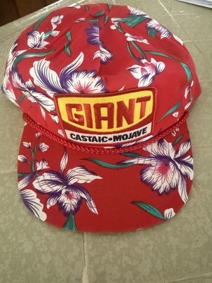Giant Castaic-Mojave Floral Red Snapback Cap