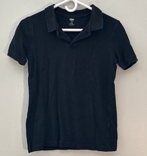 Old Navy Uniform Shirt Black Short Sleeve Sz L 10/12