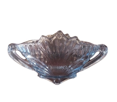 Vaso Centrotavola Liberty Vetro Azzurro Vintage - Foto 4 di 9