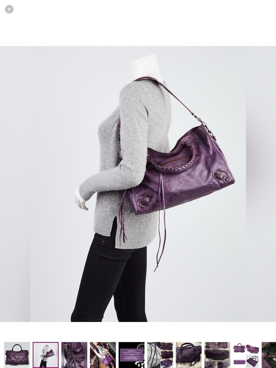 BALENCIAGA The City Bag 2WAY Shoulder Bag Purple | eBay