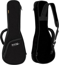 Sopran Ukulele Gig Bag Tasche Rucksack Griff Trage Tasche Zubehör Schwarz Orange